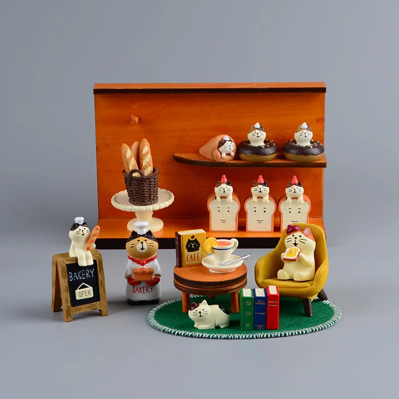 Bonsai Garden Japan - Zakka Stijl Cartoon Kat Brood Toast