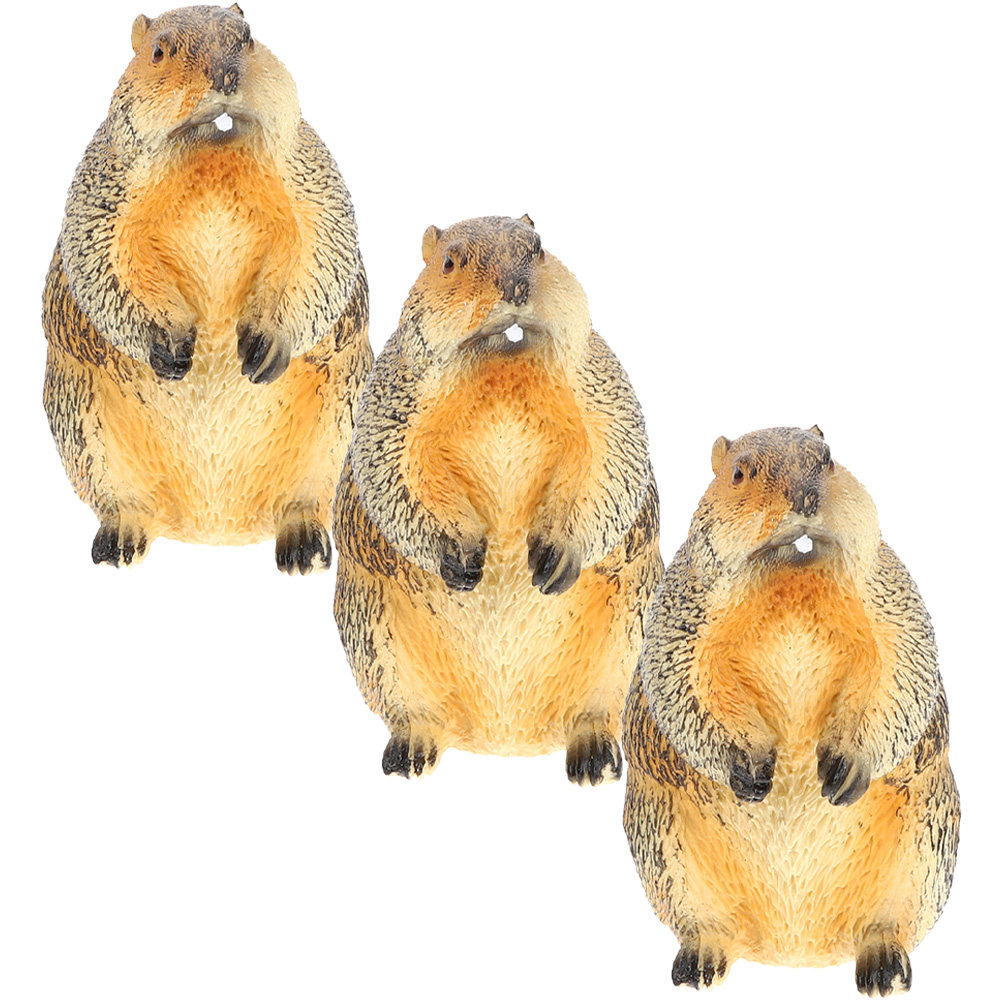 3 stuks miniatuur marmotbeeld, - Bonsai Garden For Desk recensie en prijs